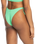 The Roxy Womens Color Jam Cheeky High Leg Bikini Bottoms in Absinthe Green