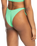 The Roxy Womens Color Jam Cheeky High Leg Bikini Bottoms in Absinthe Green