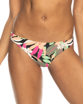 The Roxy Womens Beach Classics Cheeky Bikini Bottoms in Anthracite Palm