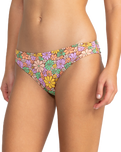 The Roxy Womens All About Sol Hipster Bikini Bottoms in Rootbeer