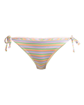 The Roxy Womens Wavy Stripe Cheeky Tie Bikini Bottoms in Papaya