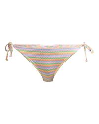 The Roxy Womens Wavy Stripe Cheeky Tie Bikini Bottoms in Papaya