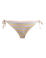 The Roxy Womens Wavy Stripe Cheeky Tie Bikini Bottoms in Papaya