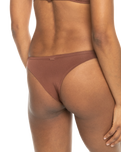 The Roxy Womens Silky Island Cheeky Bikini Bottoms in Rootbeer