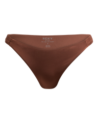 The Roxy Womens Silky Island Cheeky Bikini Bottoms in Rootbeer