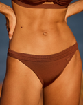 The Roxy Womens Silky Island Bikini Bottoms in Rootbeer