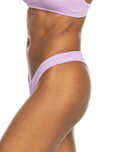 The Roxy Womens Aruba High Leg Cheeky Bikini Bottoms in Crocus Petal