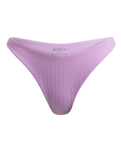 The Roxy Womens Aruba High Leg Cheeky Bikini Bottoms in Crocus Petal