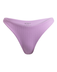 The Roxy Womens Aruba High Leg Cheeky Bikini Bottoms in Crocus Petal