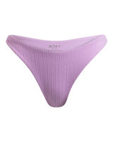 The Roxy Womens Aruba High Leg Cheeky Bikini Bottoms in Crocus Petal