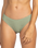 The Roxy Womens Essaouira Moderate High Leg Bikini Bottoms in Oil Green