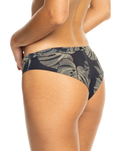 The Roxy Womens Pro the Snap Turn Cheeky Bikini Bottoms in Anthracite