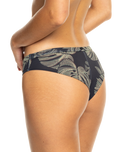 The Roxy Womens Pro the Snap Turn Cheeky Bikini Bottoms in Anthracite