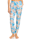 The Roxy Womens Easy Peasy Joggers in Azure Blue Palm Island