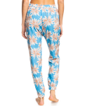 The Roxy Womens Easy Peasy Joggers in Azure Blue Palm Island