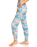 The Roxy Womens Easy Peasy Joggers in Azure Blue Palm Island