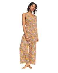 The Roxy Womens Sunshine Spirit Jumpsuit in Rootbeer