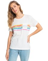 The Roxy Womens Palmtrees And Coconuts T-Shirt in Snow White