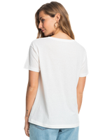 The Roxy Womens Palmtrees And Coconuts T-Shirt in Snow White