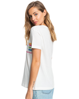 The Roxy Womens Palmtrees And Coconuts T-Shirt in Snow White