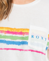 The Roxy Womens Palmtrees And Coconuts T-Shirt in Snow White