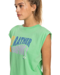 The Roxy Womens The Smell Of The Sea T-Shirt in Absinthe Green