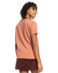 The Roxy Womens Noon Ocean T-Shirt in Cedar Wood