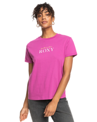 The Roxy Womens Noon Ocean T-Shirt in Vivid Viola