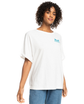 The Roxy Womens Backside Sun T-Shirt W23 in Snow White