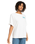 The Roxy Womens Backside Sun T-Shirt in Snow White