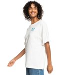 The Roxy Womens Backside Sun T-Shirt W23 in Snow White