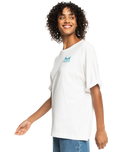 The Roxy Womens Backside Sun T-Shirt W23 in Snow White