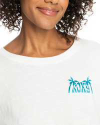 The Roxy Womens Backside Sun T-Shirt in Snow White