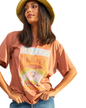 The Roxy Womens Girl Need Love T-Shirt in Cedar Wood