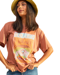 The Roxy Womens Girl Need Love T-Shirt in Cedar Wood