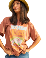 The Roxy Womens Girl Need Love T-Shirt in Cedar Wood