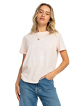 The Roxy Womens The Beach Sand T-Shirt in Pale Dogwood