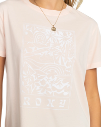 The Roxy Womens The Beach Sand T-Shirt in Pale Dogwood