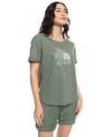 The Roxy Womens Ocean After T-Shirt in Agave Green