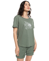 The Roxy Womens Ocean After T-Shirt in Agave Green