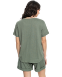 The Roxy Womens Ocean After T-Shirt in Agave Green