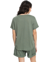 The Roxy Womens Ocean After T-Shirt in Agave Green