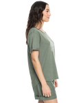 The Roxy Womens Ocean After T-Shirt in Agave Green