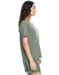 The Roxy Womens Ocean After T-Shirt in Agave Green