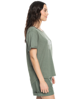 The Roxy Womens Ocean After T-Shirt in Agave Green