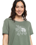 The Roxy Womens Ocean After T-Shirt in Agave Green