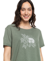 The Roxy Womens Ocean After T-Shirt in Agave Green