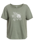 The Roxy Womens Ocean After T-Shirt in Agave Green