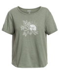 The Roxy Womens Ocean After T-Shirt in Agave Green