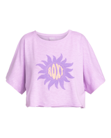 The Roxy Womens Tiki & Surf T-Shirt in Crocus Petal